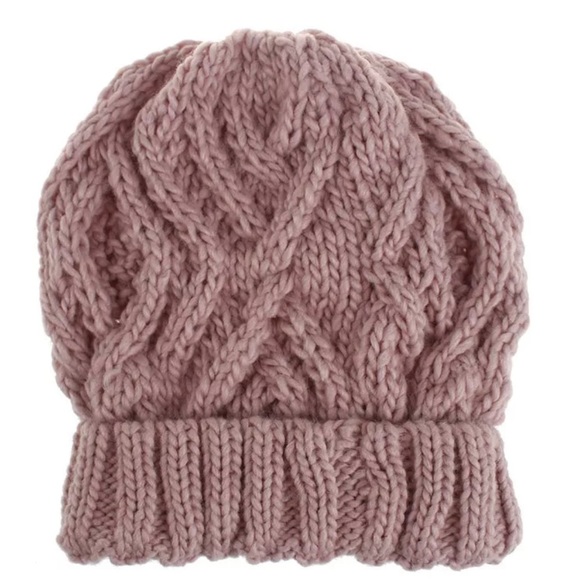 Chunky Knit Beanie Pink - Picture 3 of 5